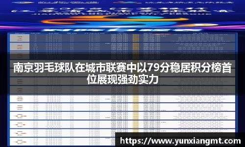 南京羽毛球队在城市联赛中以79分稳居积分榜首位展现强劲实力